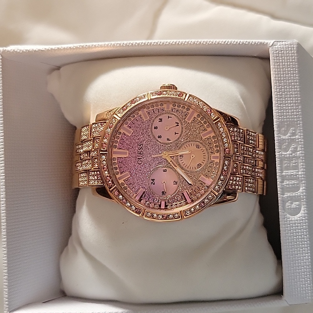 Guess Rose Gold-Tone Multifunction Watch - Picture 3 of 4